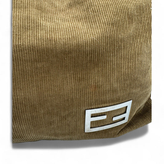 Vintage Fendi Corduroy Large Size Tote Shoulder Bag - Thanks it's Vintage