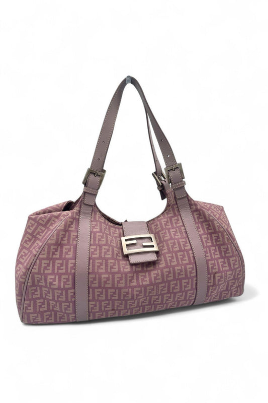 Vintage Fendi Lilac Fendi Zucchino Tote Shoulder Bag - Thanks it's Vintage
