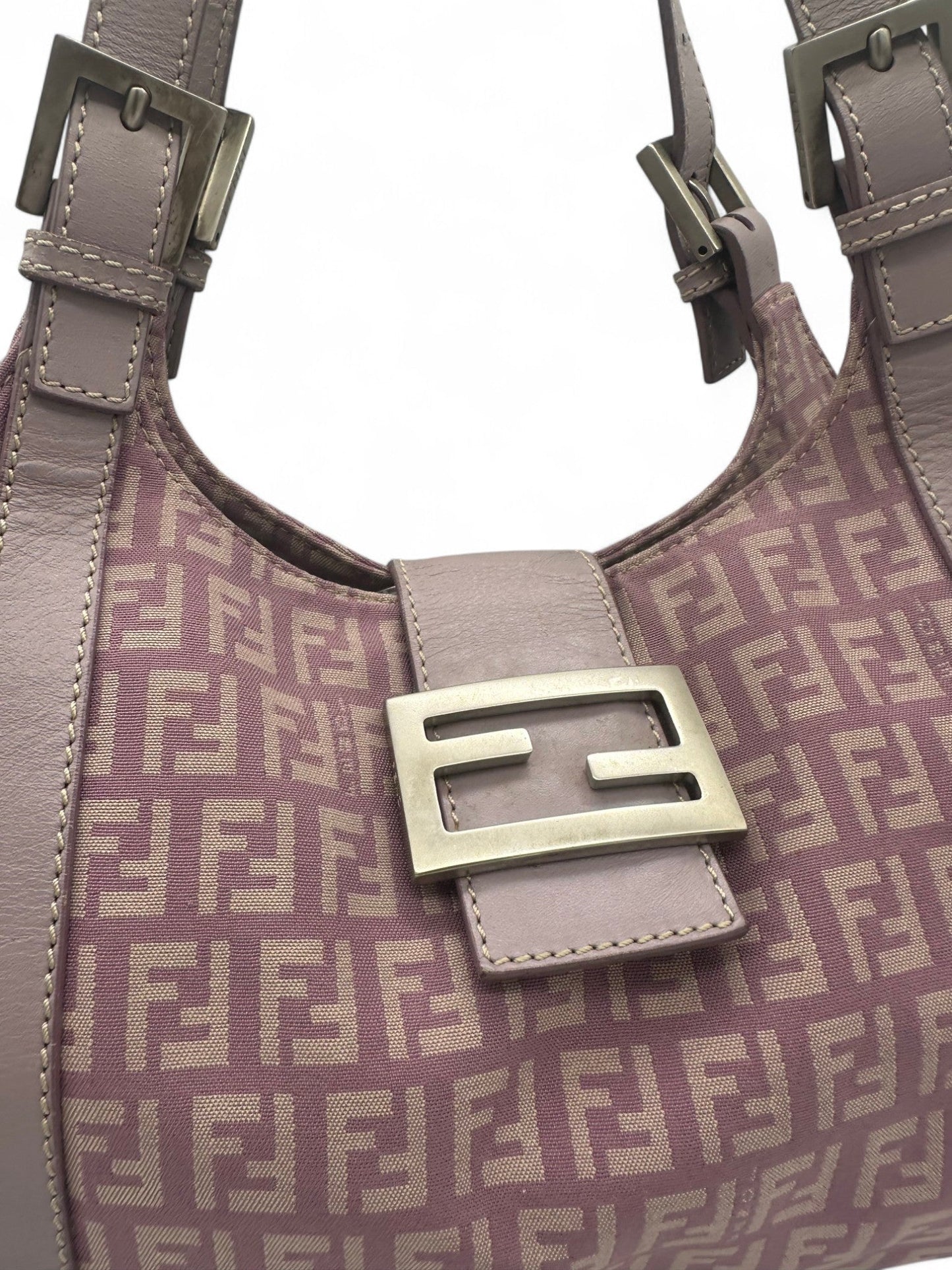 Vintage Fendi Lilac Fendi Zucchino Tote Shoulder Bag - Thanks it's Vintage