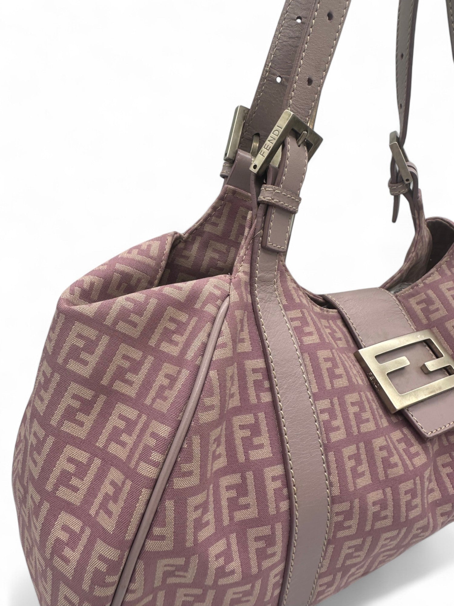 Vintage Fendi Lilac Fendi Zucchino Tote Shoulder Bag - Thanks it's Vintage