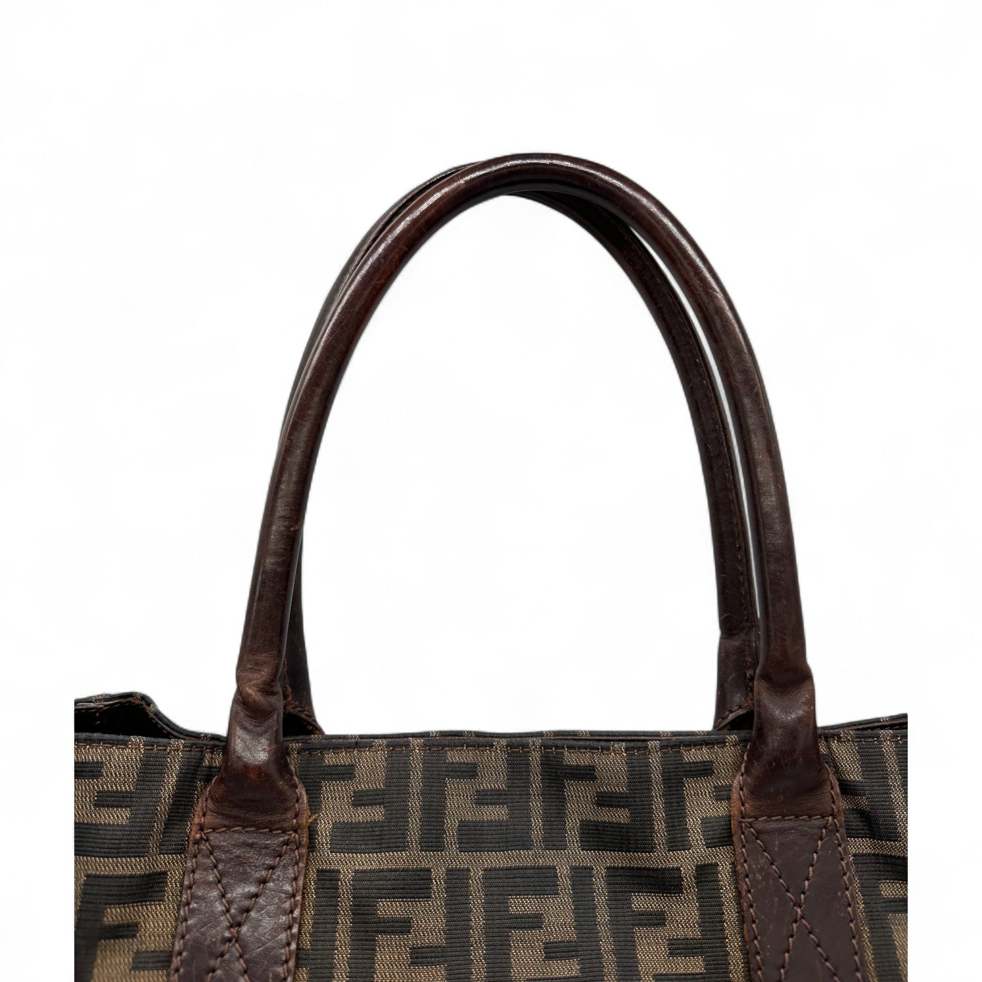 Vintage Fendi Zucca Canvas Tote Bag - Thanks it's Vintage