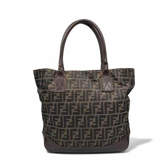 Vintage Fendi Zucca Canvas Tote Bag - Thanks it's Vintage