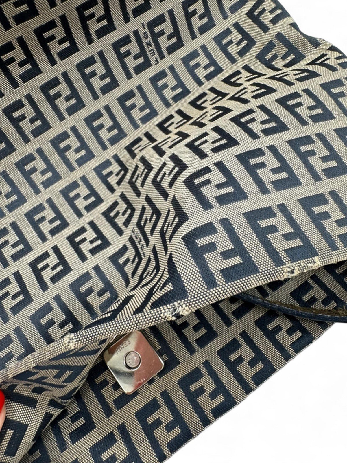 Vintage Fendi Zucchino Print Canvas Mamma Bucket Shoulder Bag - Thanks it's Vintage