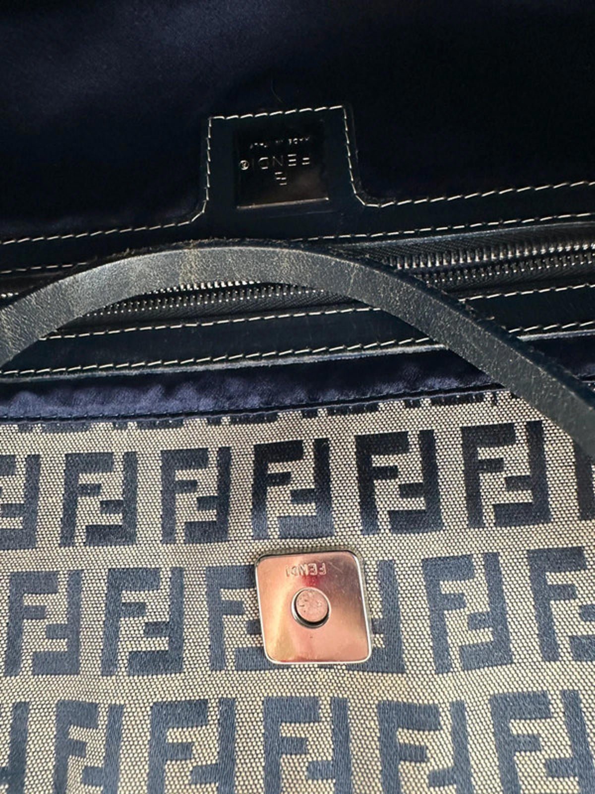 Vintage Fendi Zucchino Print Canvas Mamma Bucket Shoulder Bag - Thanks it's Vintage