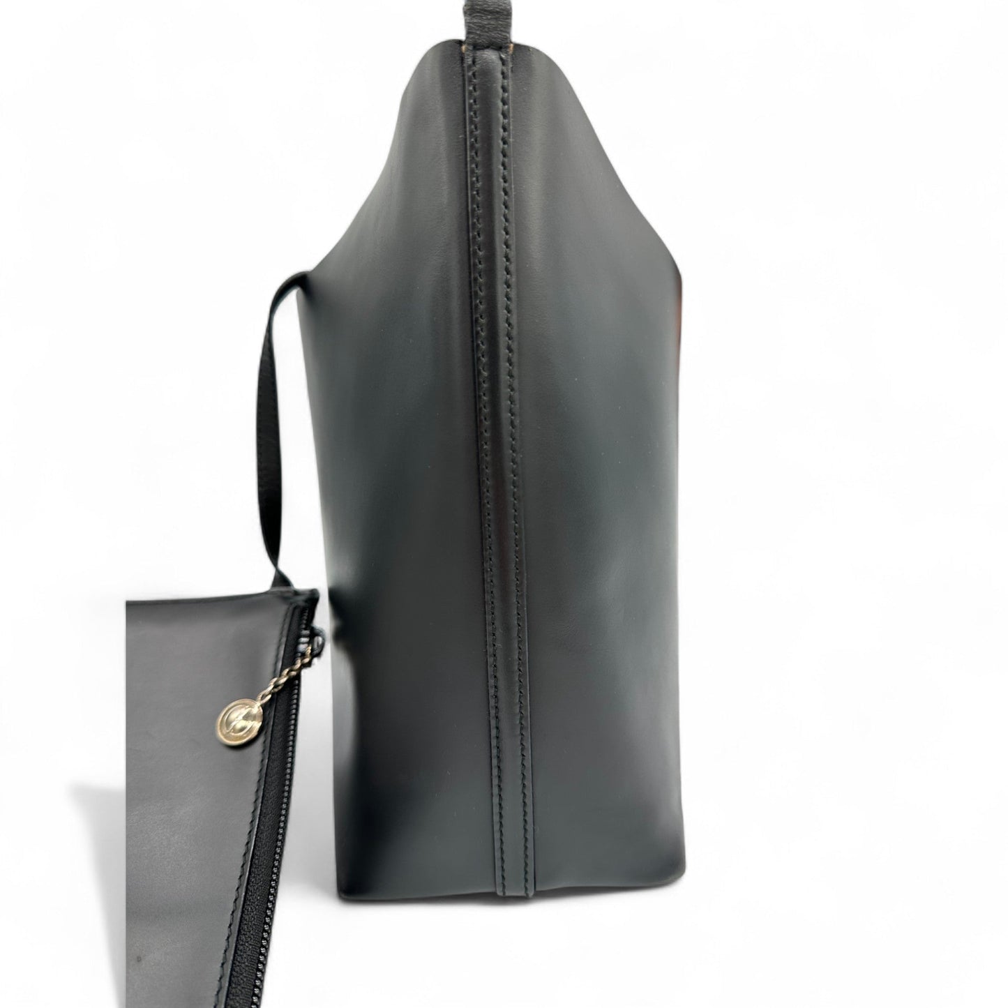 Vintage Gucci 001 - 2058 Black Leather Shoulder Bag with Purse - Thanks it's Vintage