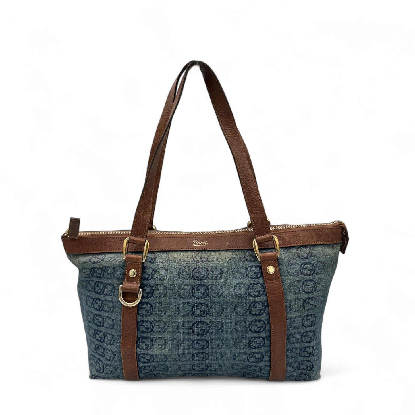 Vintage Gucci 141470 Abbey Denim Tote Shoulder Bag - Thanks it's Vintage