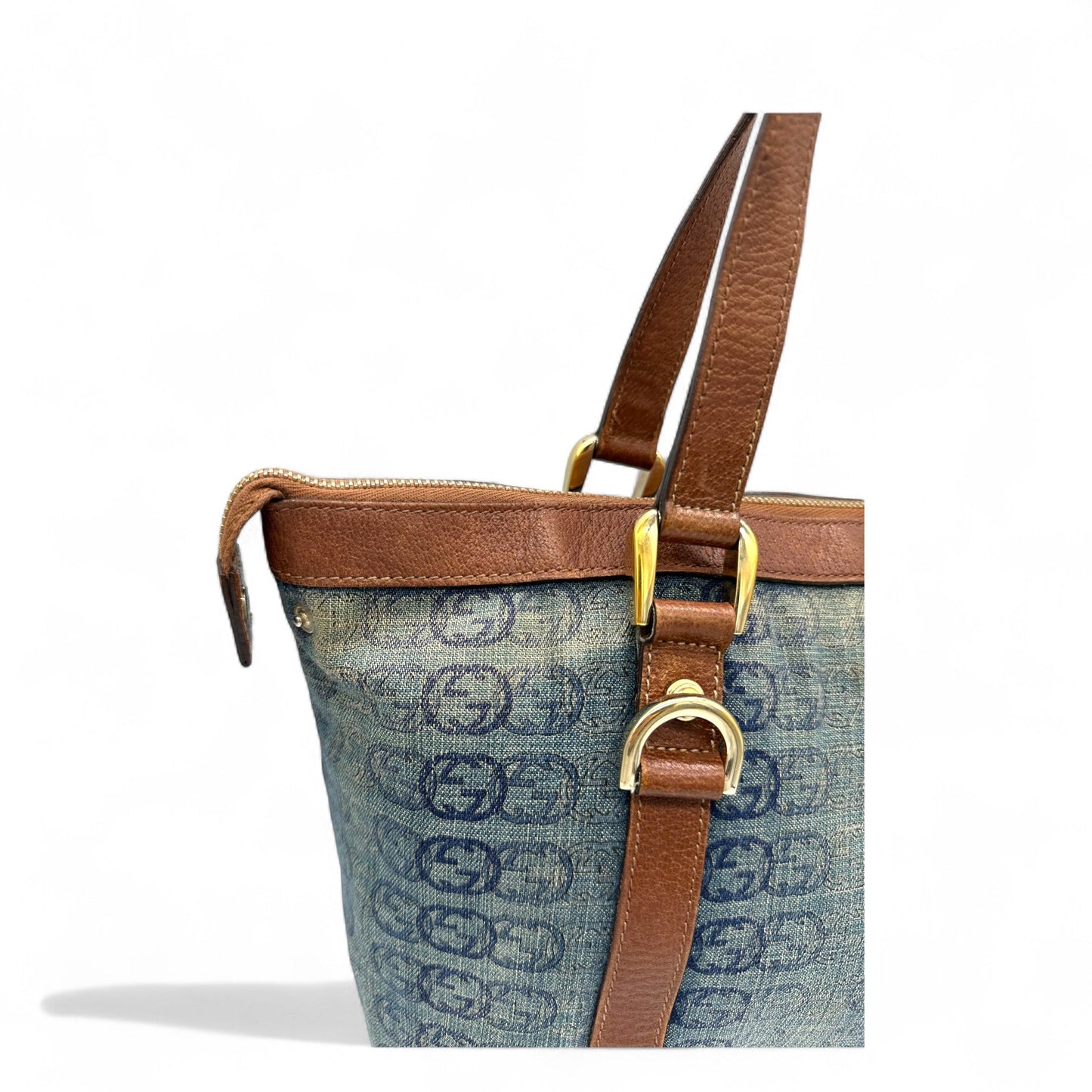 Vintage Gucci 141470 Abbey Denim Tote Shoulder Bag - Thanks it's Vintage