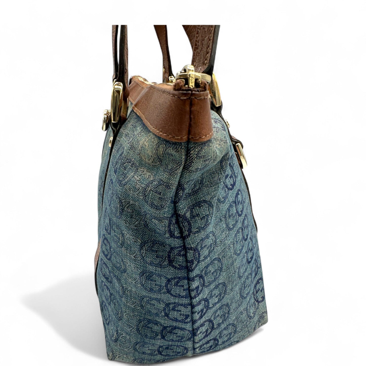 Vintage Gucci 141470 Abbey Denim Tote Shoulder Bag - Thanks it's Vintage