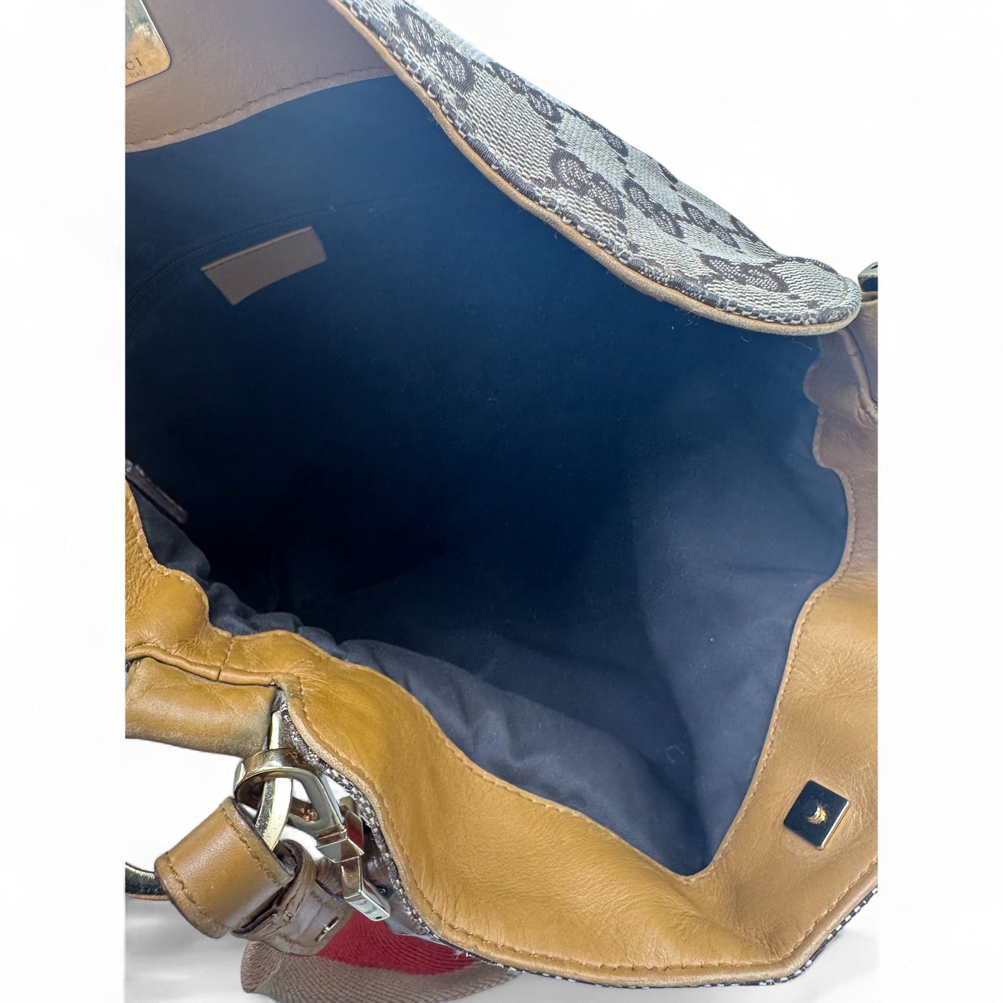 Vintage Gucci Bamboo 2 Way Strap Shoulder Bag in GG Monogram - Thanks it's Vintage