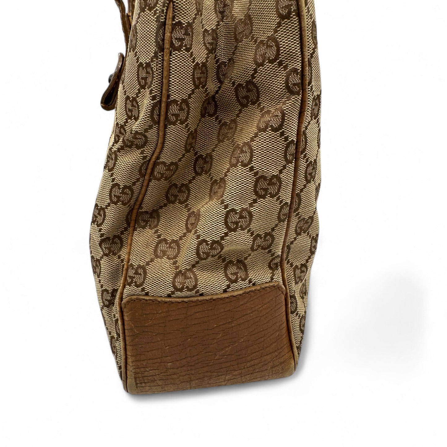 Vintage Gucci Bamboo GG Monogram Structured Tote - Thanks it's Vintage