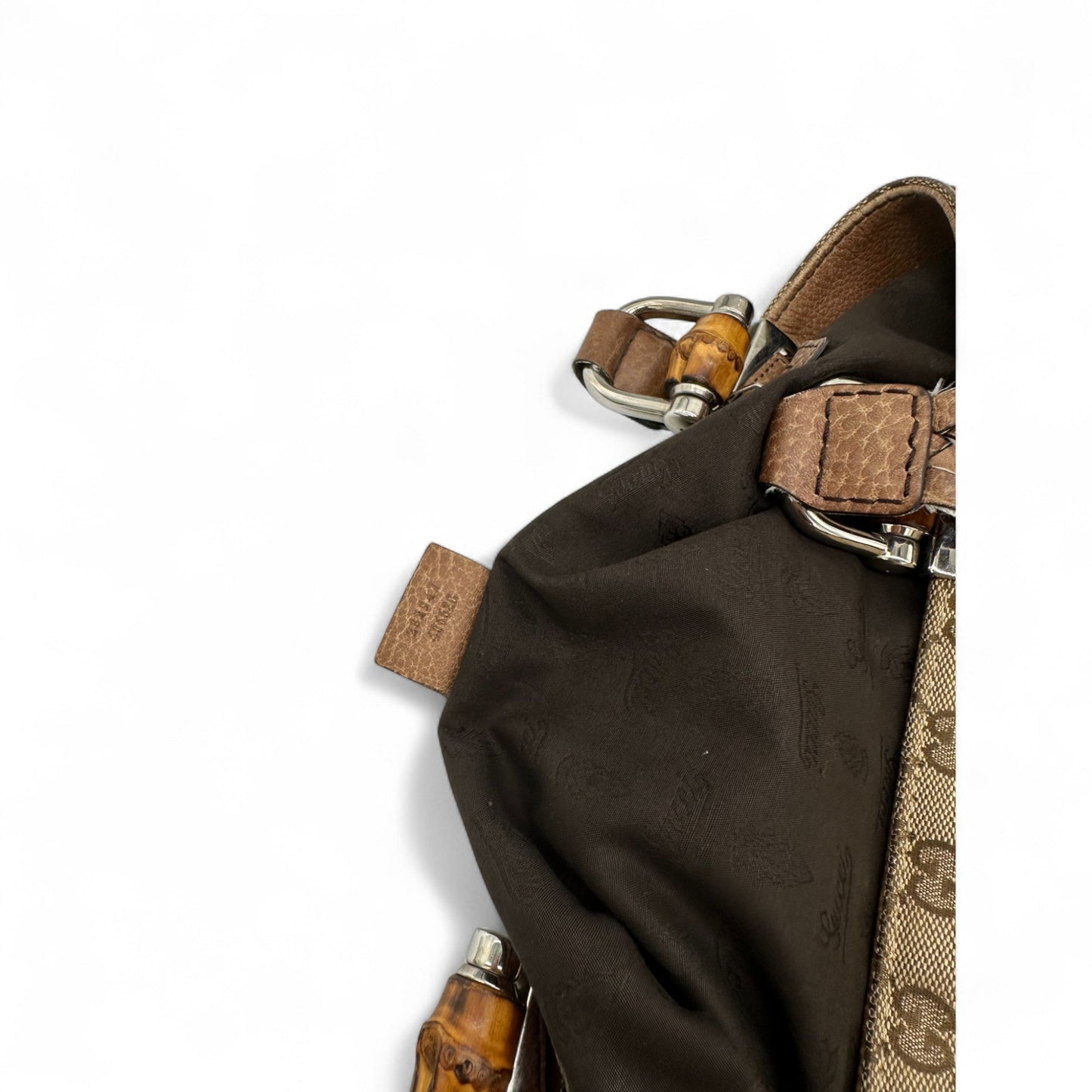 Vintage Gucci Bamboo Monogram Large Tote Shoulder Bag - Thanks it's Vintage