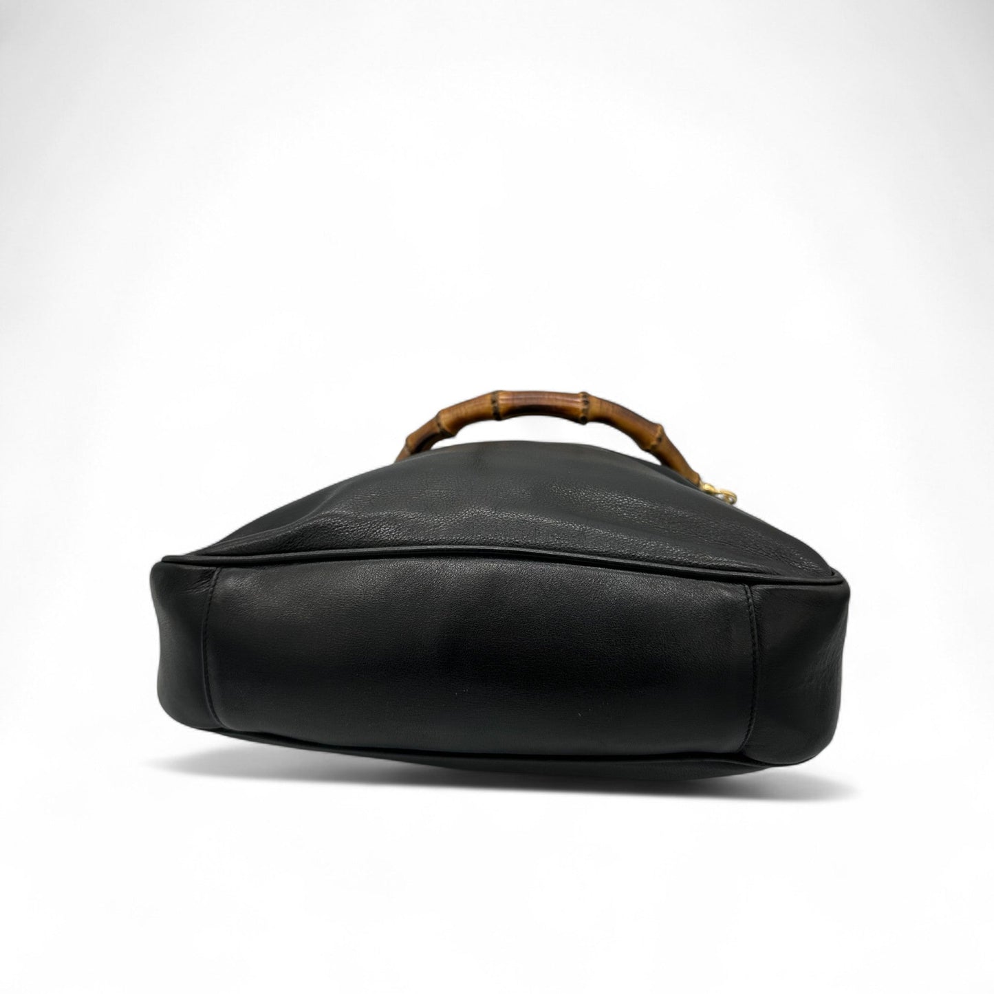 Vintage Gucci Black Leather Bamboo Shoulder Bag - Thanks it's Vintage