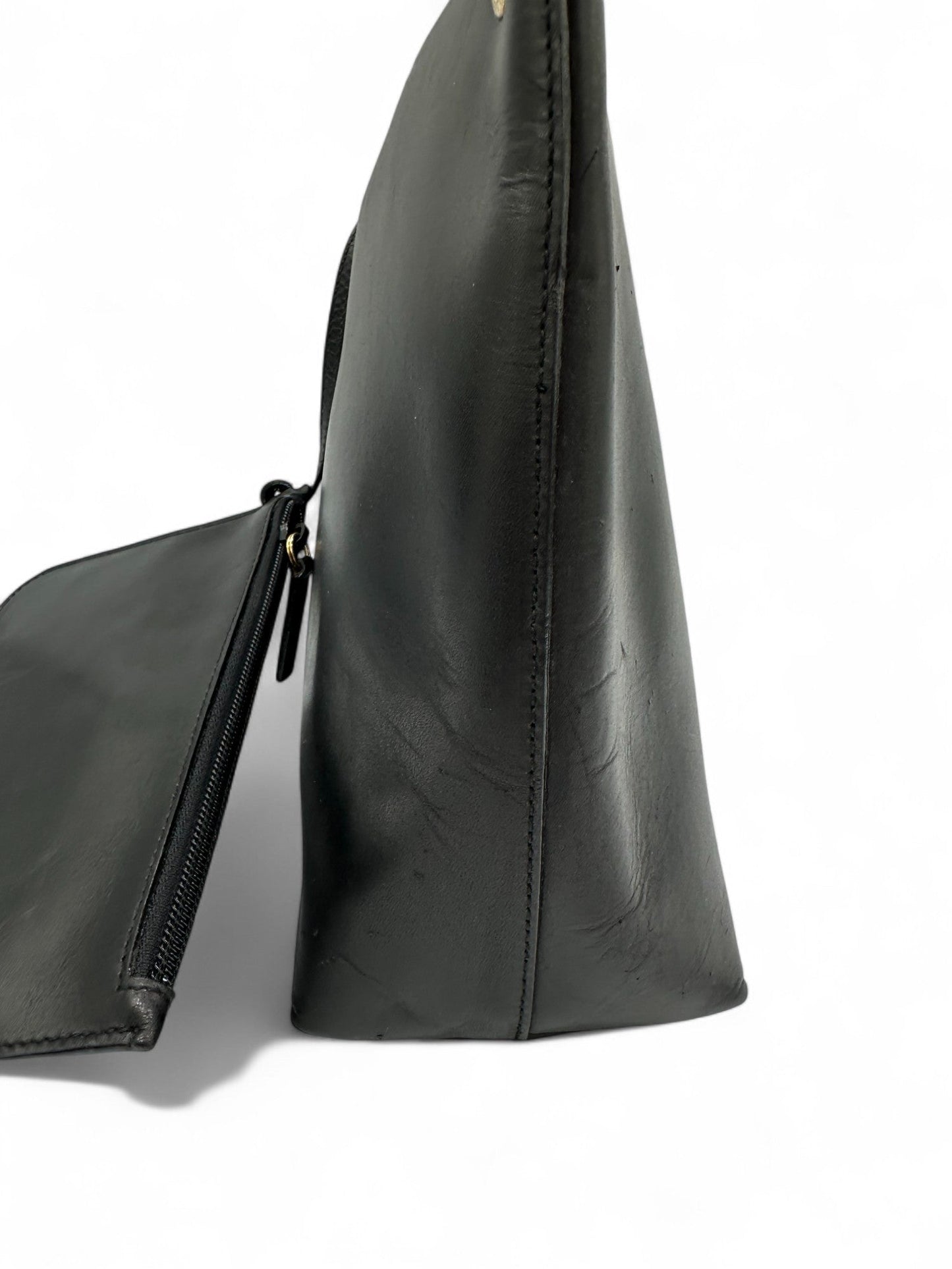Vintage Gucci Black Leather Bamboo Shoulder Bag - Thanks it's Vintage
