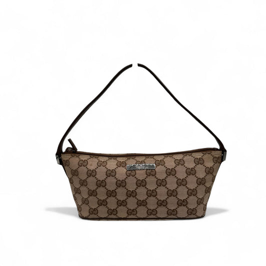 Vintage Gucci Boat Pochette Bag in GG Monogram - Thanks it's Vintage