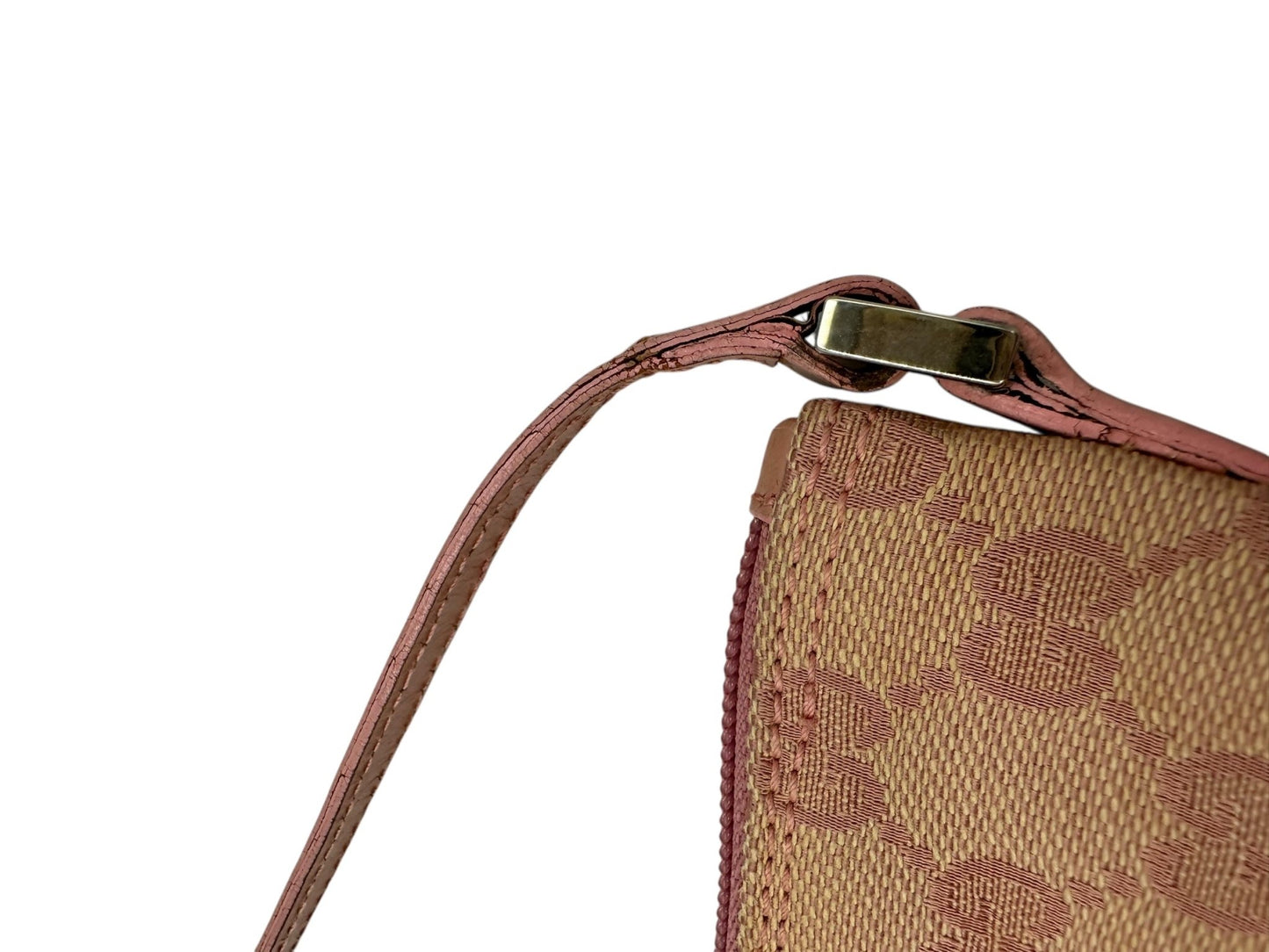 Vintage Gucci Boat Pochette Shoulder Bag in Pink GG Monogram - Thanks it's Vintage