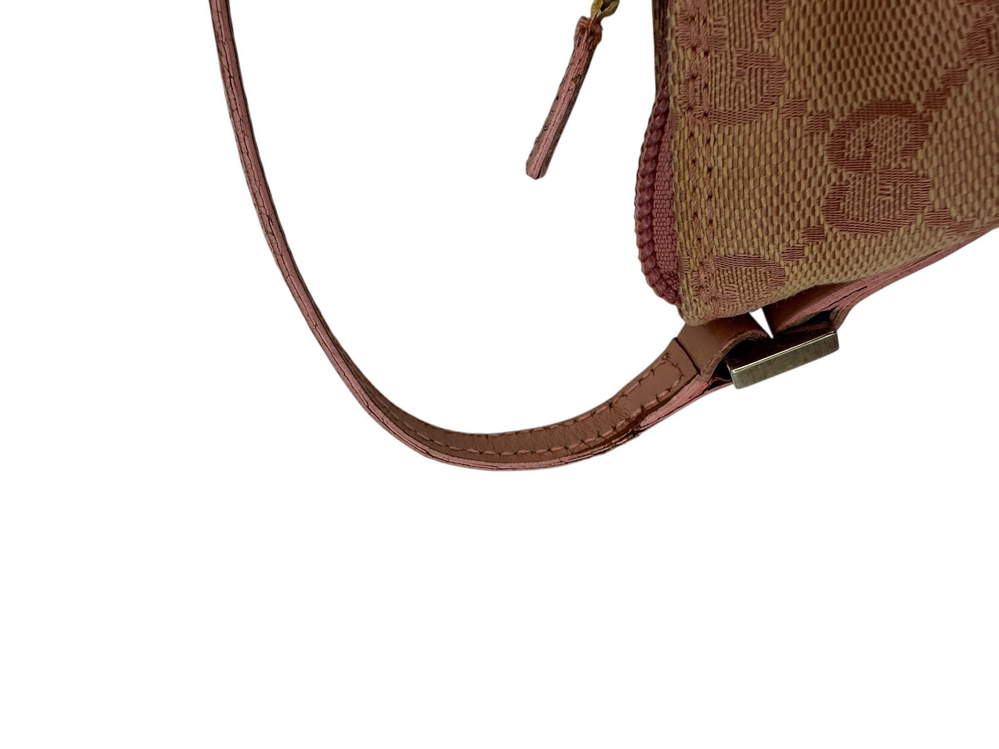 Vintage Gucci Boat Pochette Shoulder Bag in Pink GG Monogram - Thanks it's Vintage