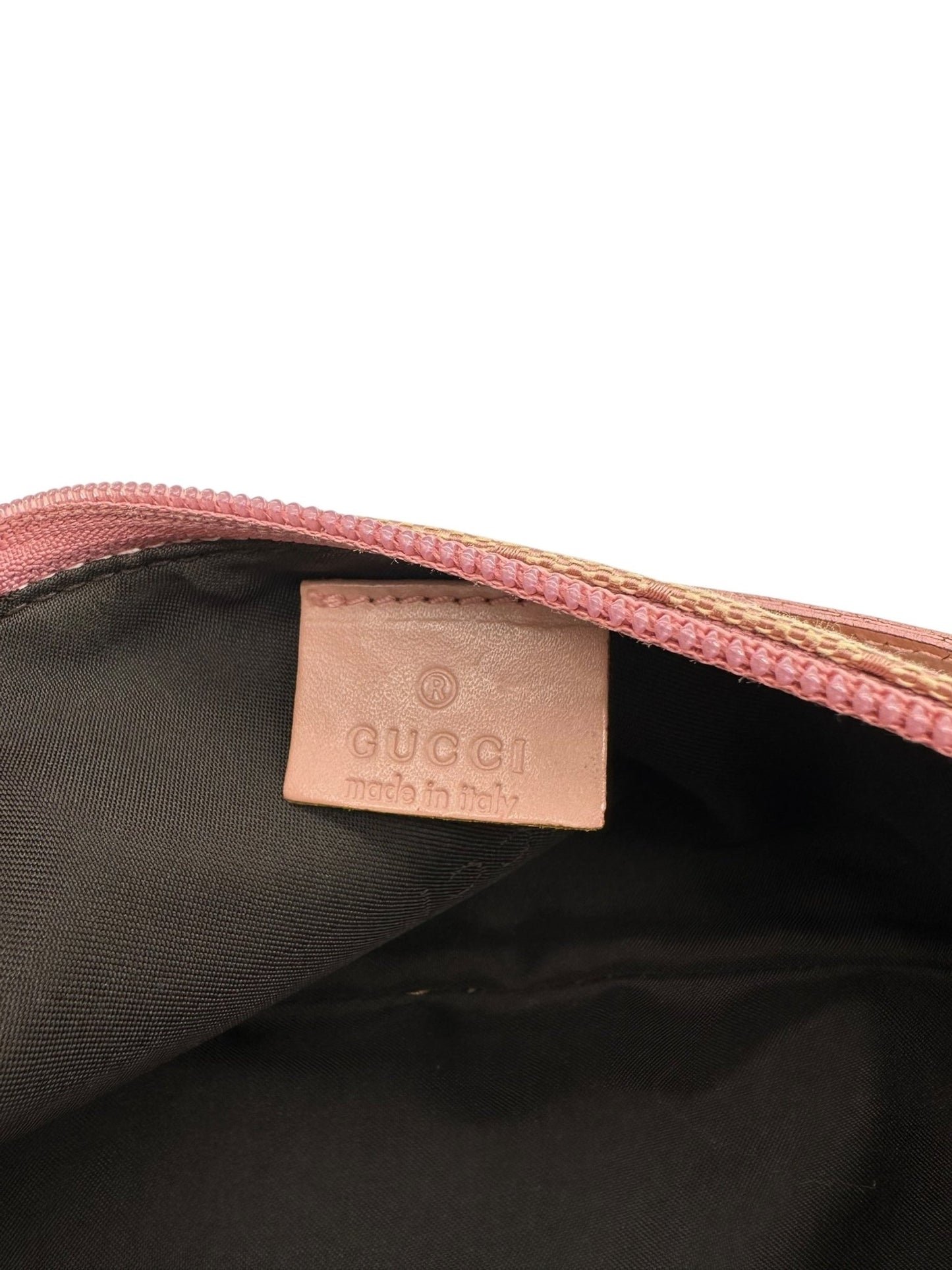 Vintage Gucci Boat Pochette Shoulder Bag in Pink GG Monogram - Thanks it's Vintage