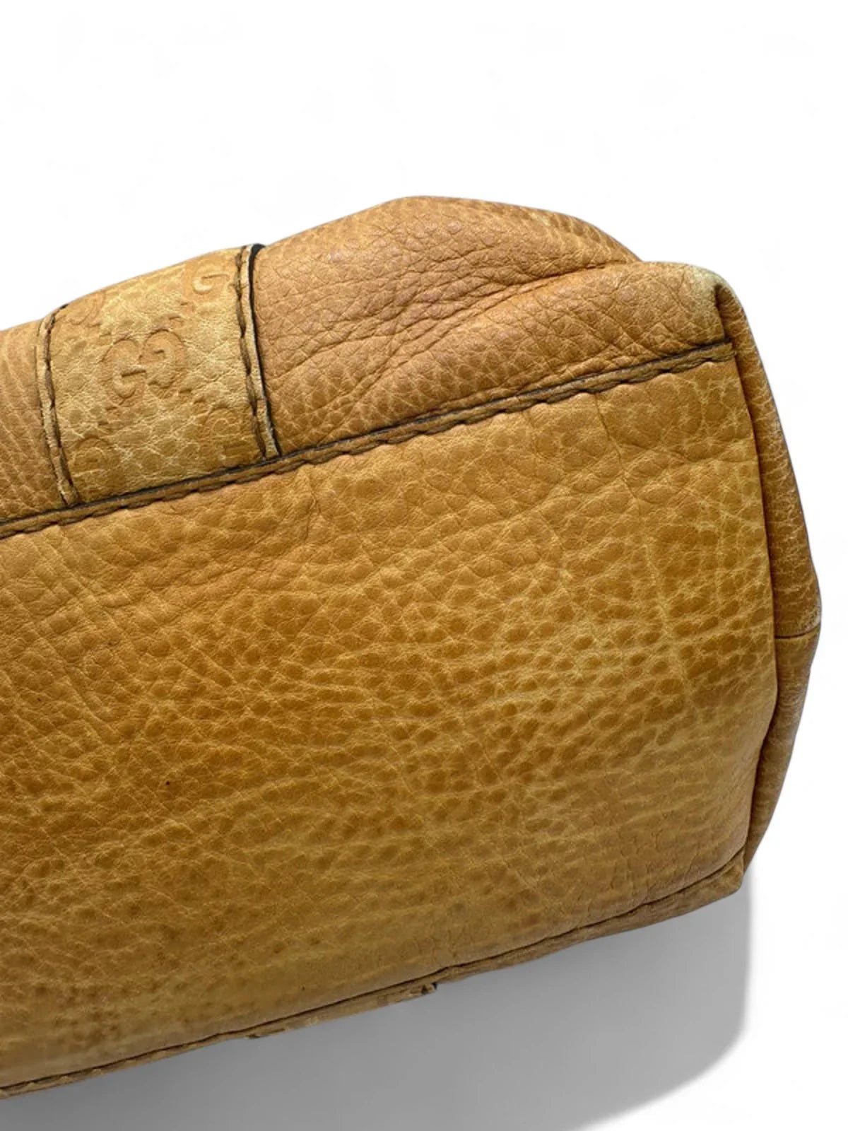 Vintage Gucci GG Signature Bamboo Bar Tote bag Mustard Leather - Thanks it's Vintage