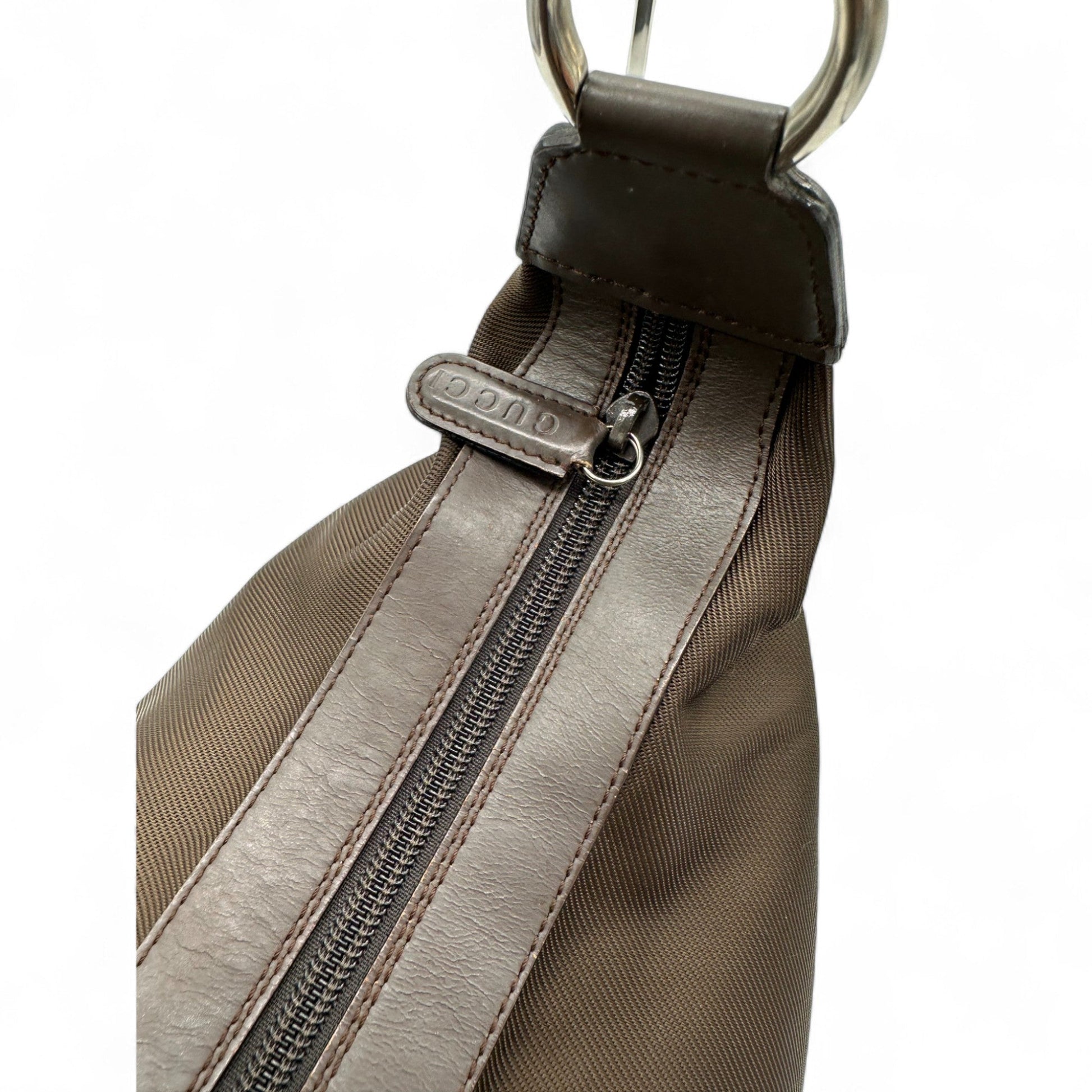 Vintage Gucci Nylon Bamboo Shoulder Bag - Thanks it's Vintage