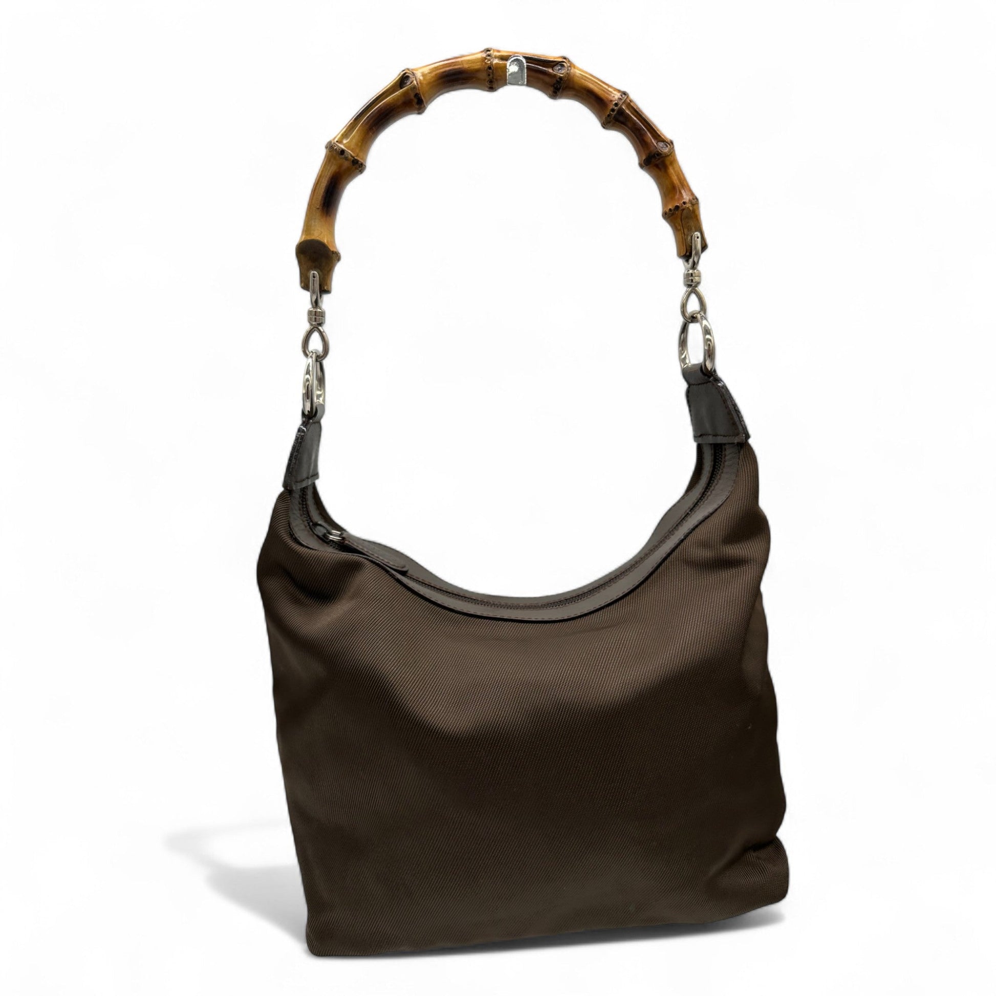 Vintage Gucci Nylon Bamboo Shoulder Bag - Thanks it's Vintage