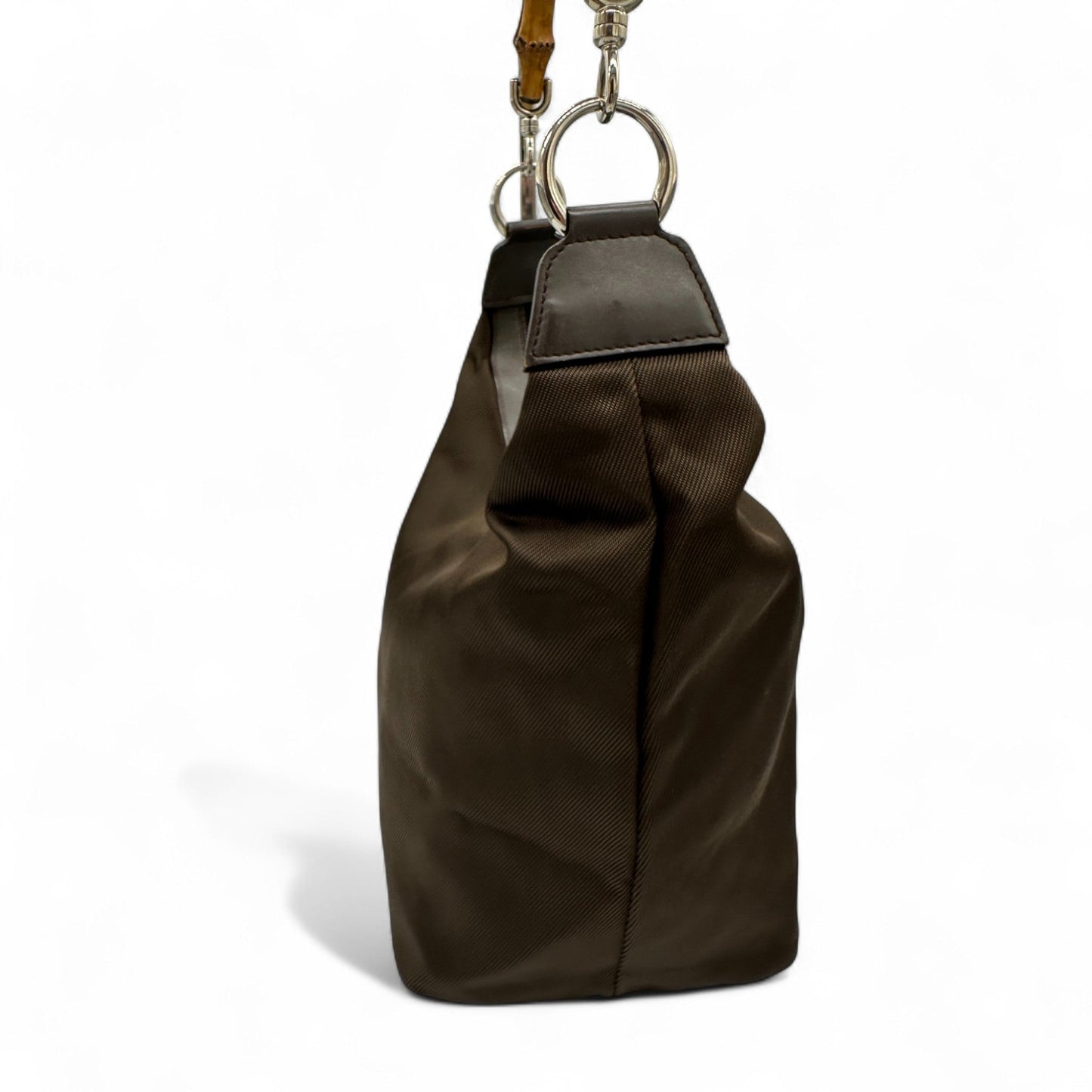 Vintage Gucci Nylon Bamboo Shoulder Bag - Thanks it's Vintage