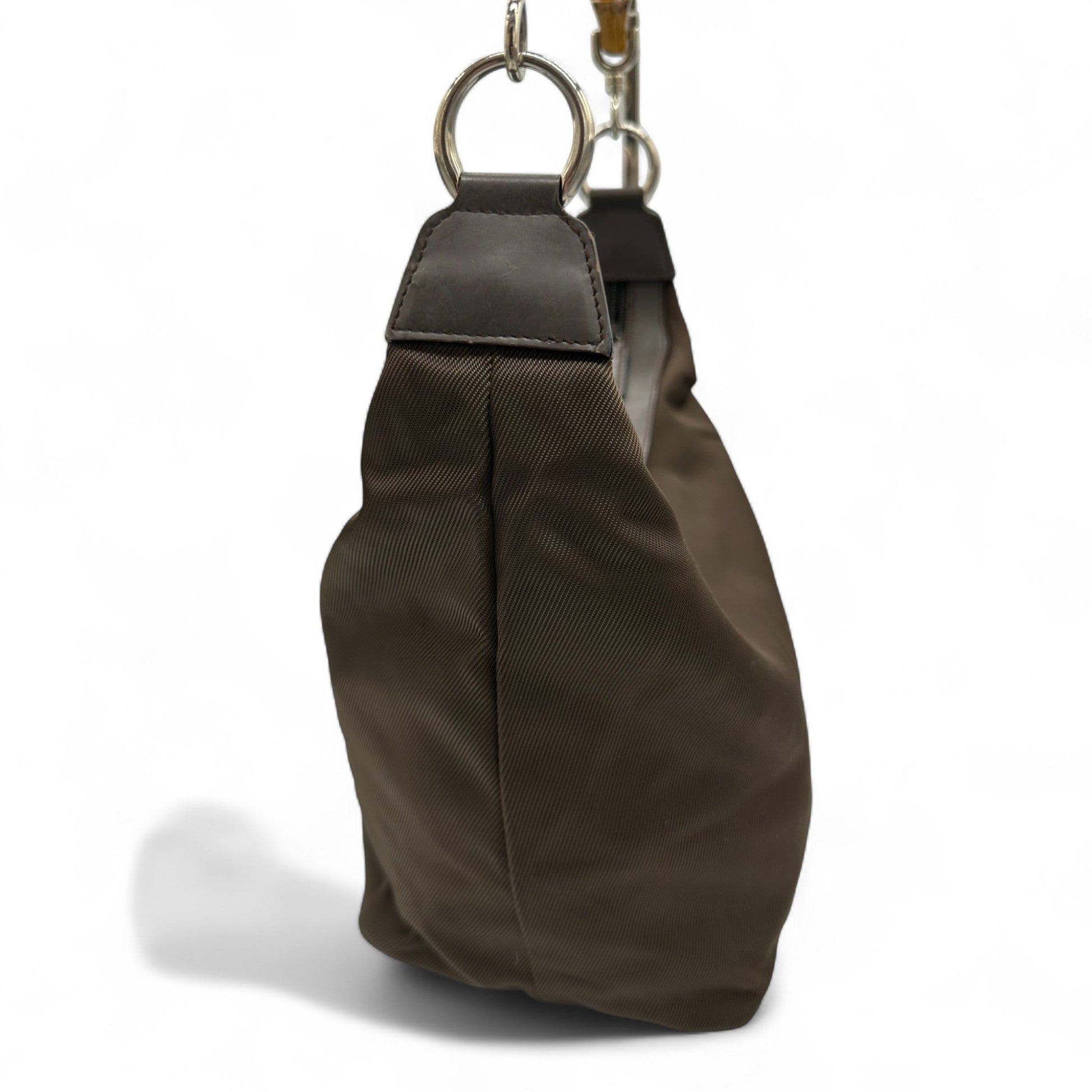 Vintage Gucci Nylon Bamboo Shoulder Bag - Thanks it's Vintage