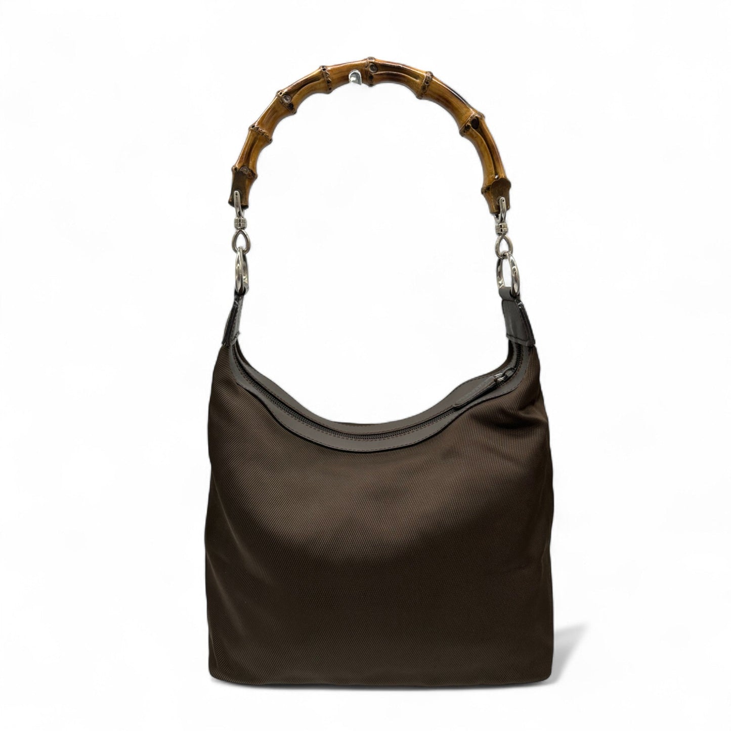 Vintage Gucci Nylon Bamboo Shoulder Bag - Thanks it's Vintage