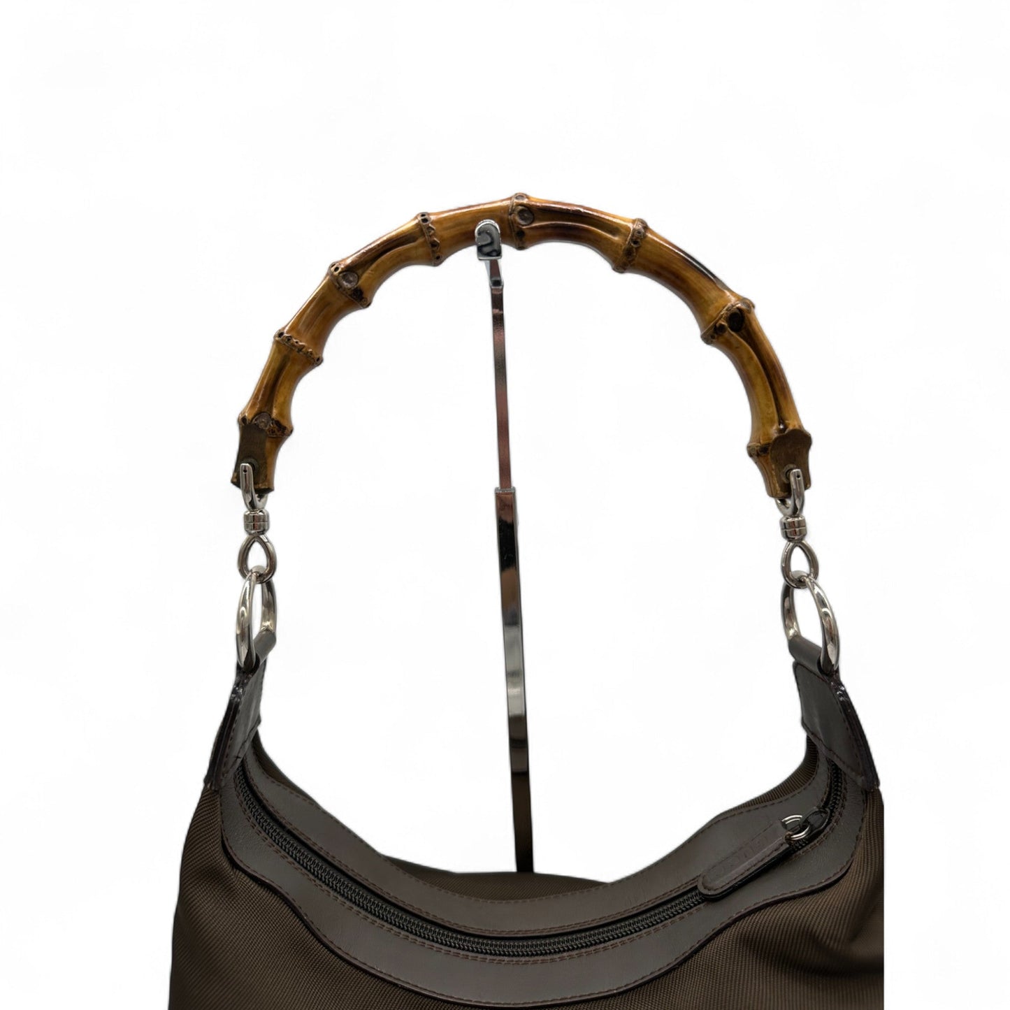 Vintage Gucci Nylon Bamboo Shoulder Bag - Thanks it's Vintage