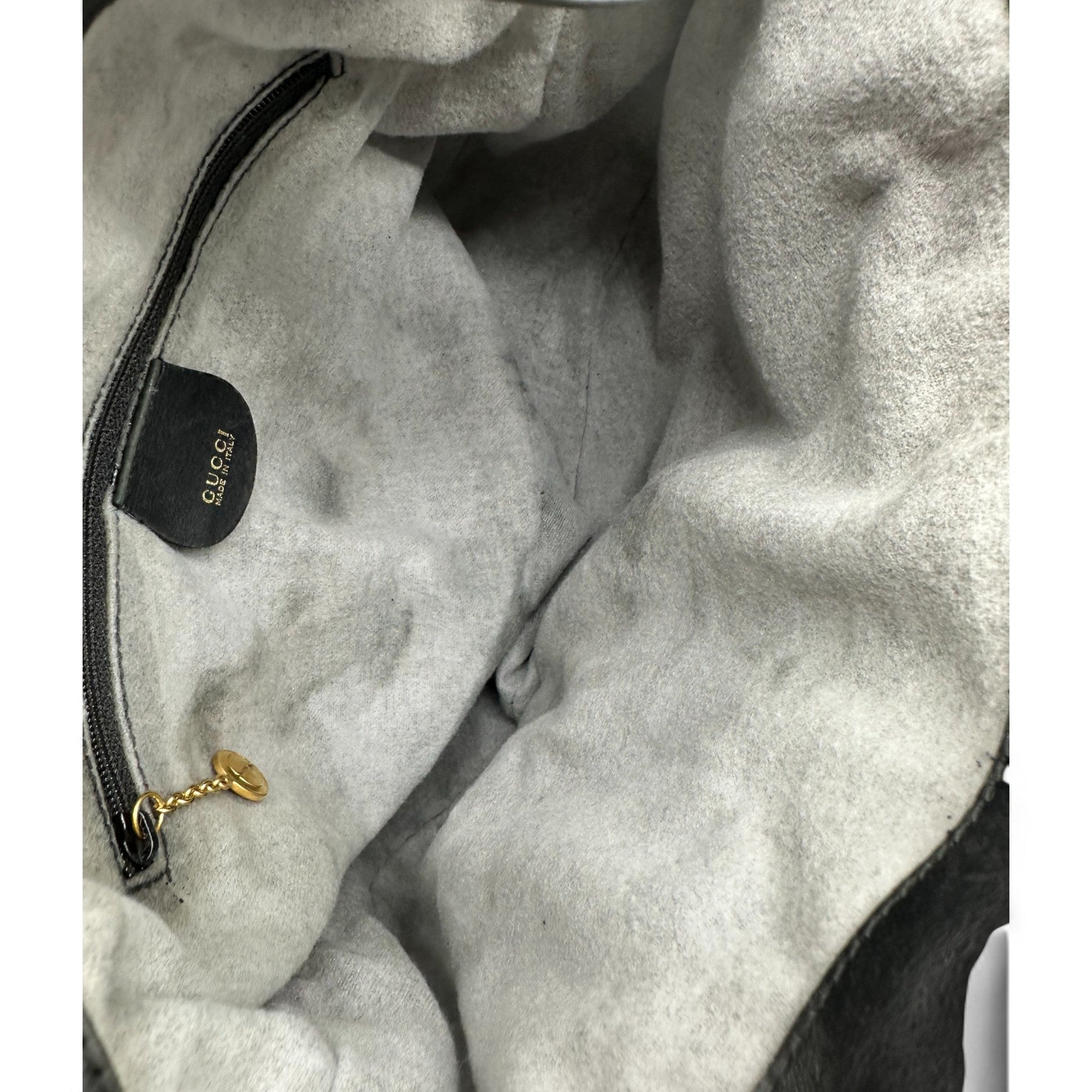 Vintage Gucci Suede Bamboo 001 - 1014 Handbag - Thanks it's Vintage