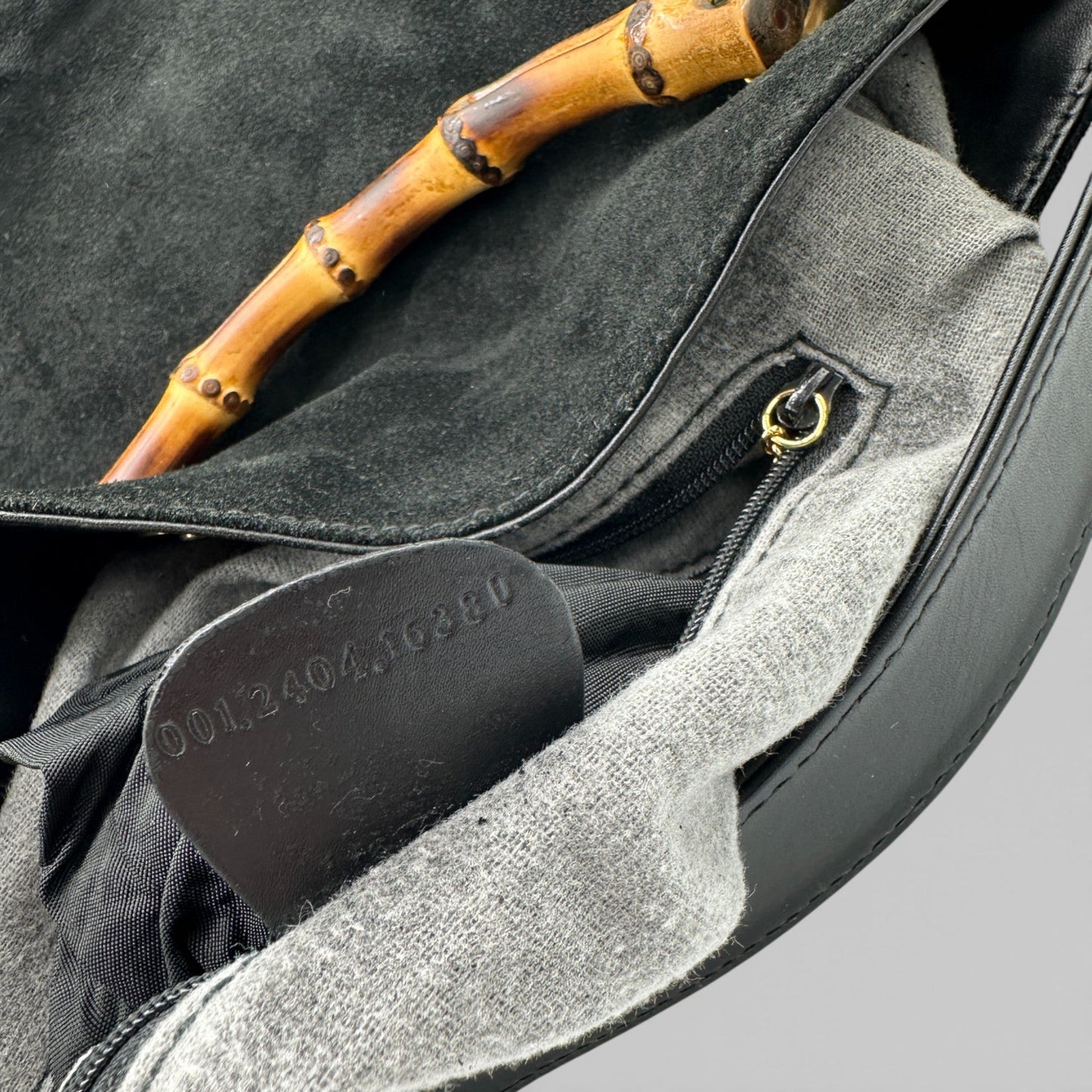 Vintage Gucci Suede Bamboo 2 - Way Handbag - Thanks it's Vintage