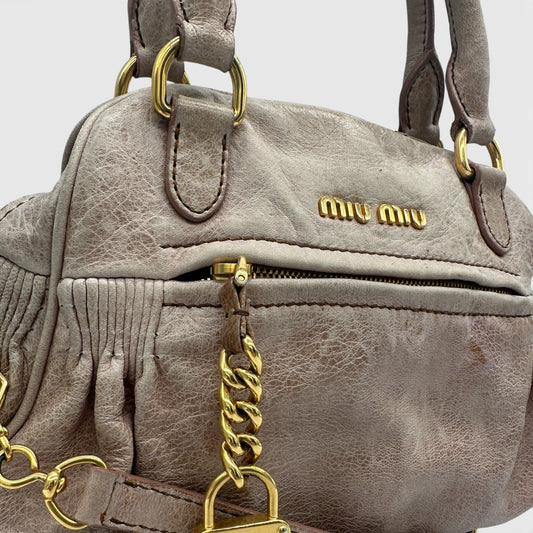 Vintage Miu Miu 2 - Way Nappa Leather Handbag - Thanks it's Vintage