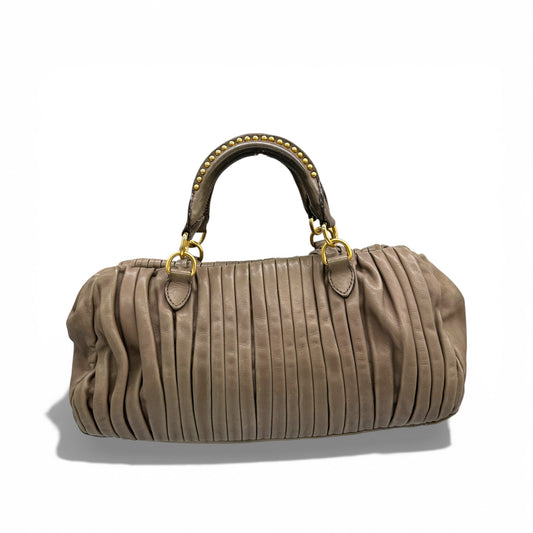 Vintage Miu Miu Pleated Leather Handbag - Thanks it's Vintage