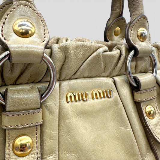 Vintage Miu Miu Vitello Lux 2 - Way Handbag - Thanks it's Vintage