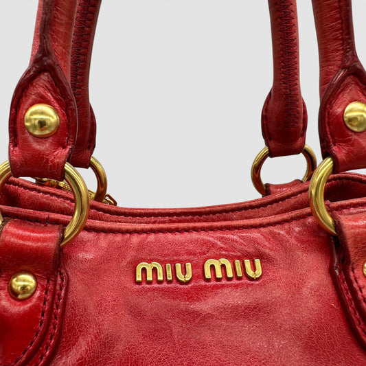 Vintage Miu Miu Vitello Shine 2 - Way Handbag - Thanks it's Vintage