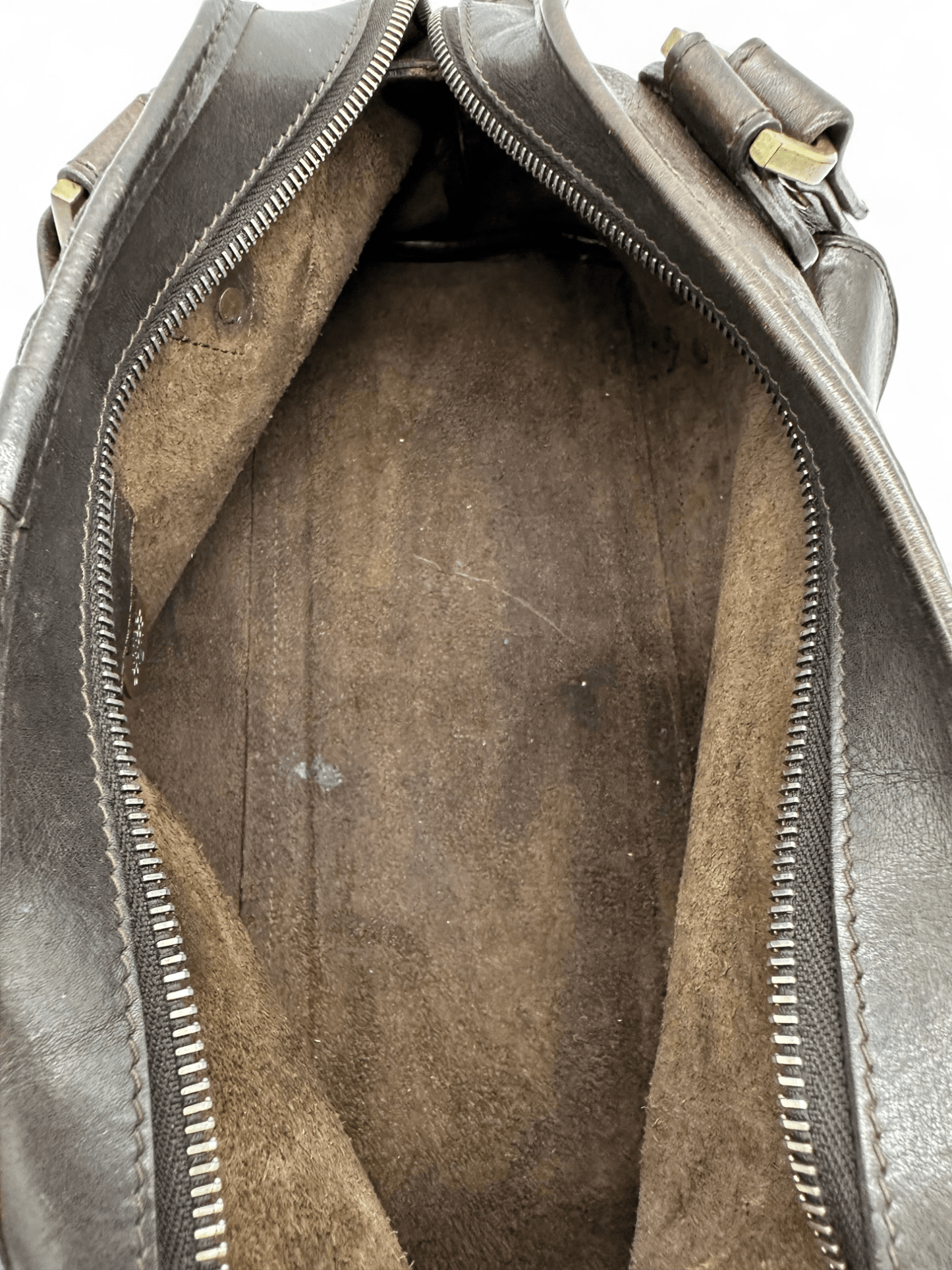 Vintage Mulberry Knightsbridge Turnlock Handbag in Chocolate Brown Leather - Thanks it's Vintage