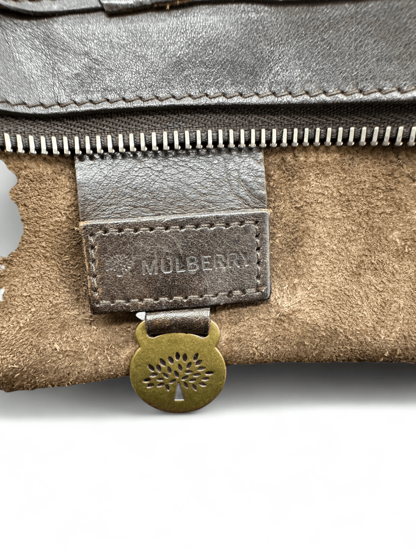 Vintage Mulberry Knightsbridge Turnlock Handbag in Chocolate Brown Leather - Thanks it's Vintage