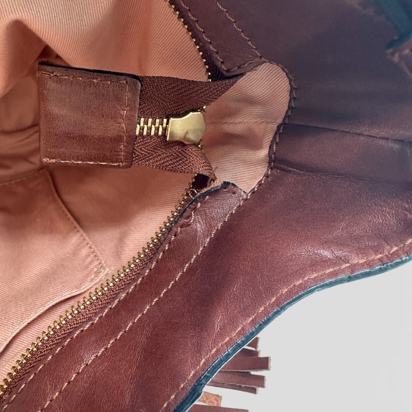 Vintage See by Chloé Brown Leather Tassel Handbag - Thanks it's Vintage