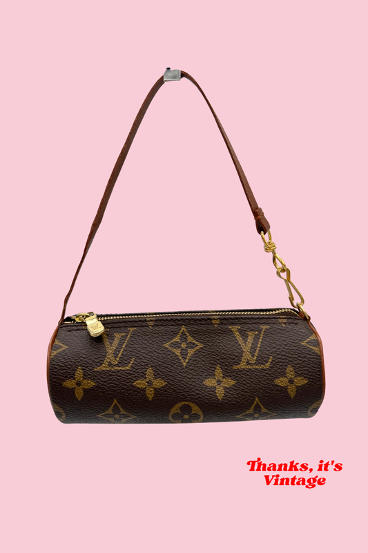 Vintage Louis Vuitton Mini Papillon Brown Monogram Clutch Bag