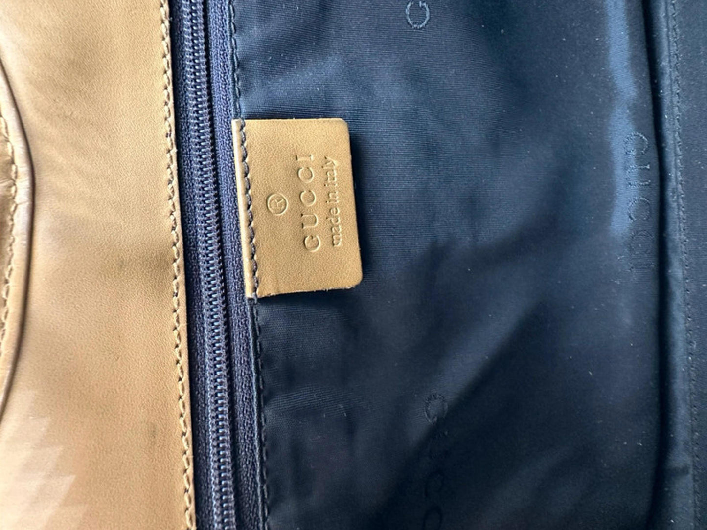 Vintage Gucci Brown GG Monogram Jackie 1961 Bardot Handbag