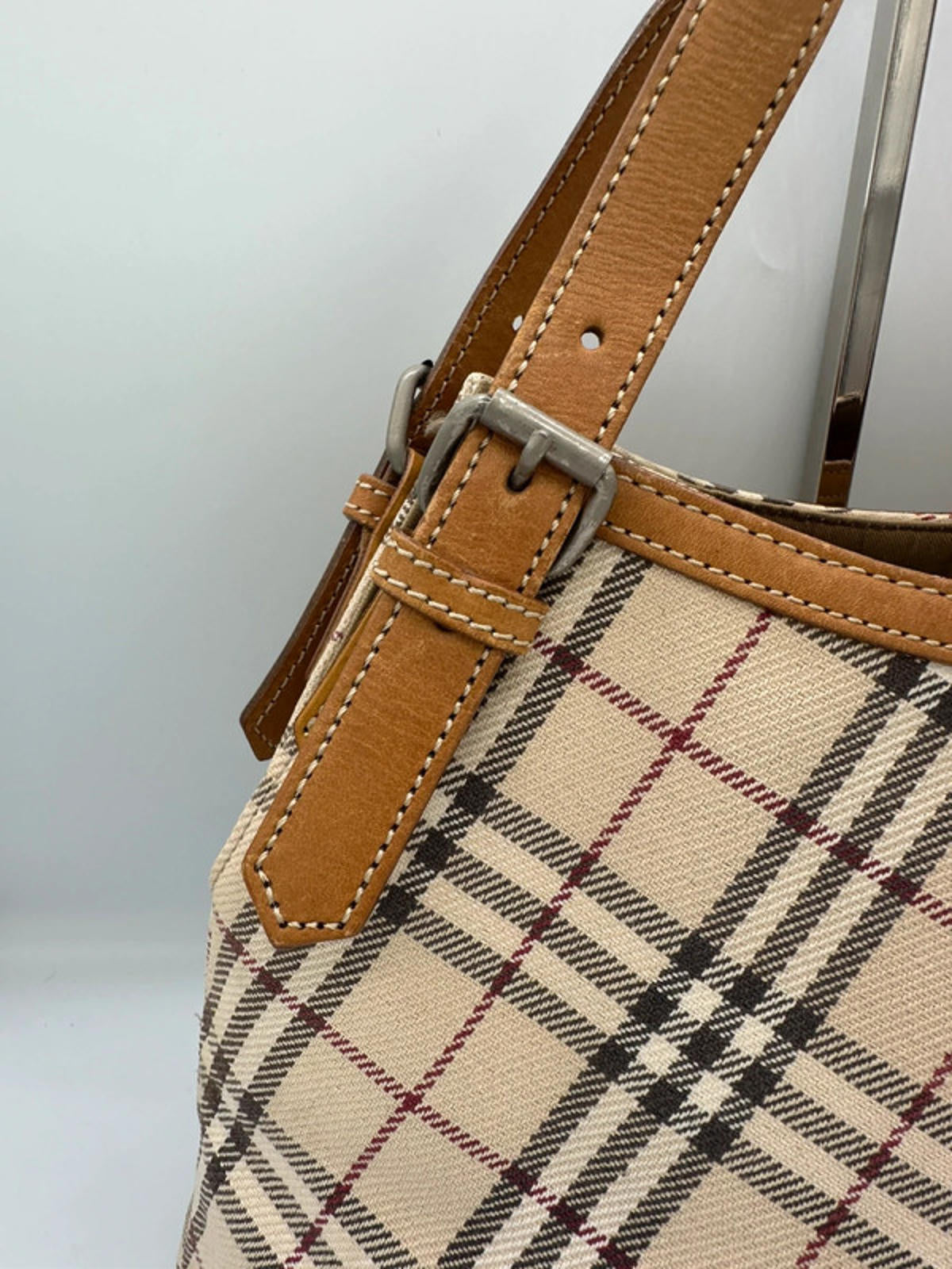Vintage Blue Label Burberry Nova Check Shoulder Bag