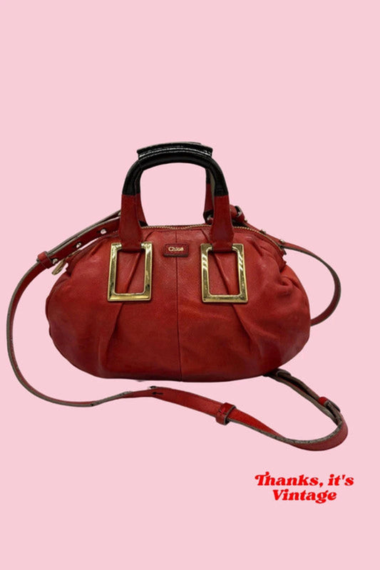 Vintage Chloé Red Mini Ethel Bag with Two Way Strap