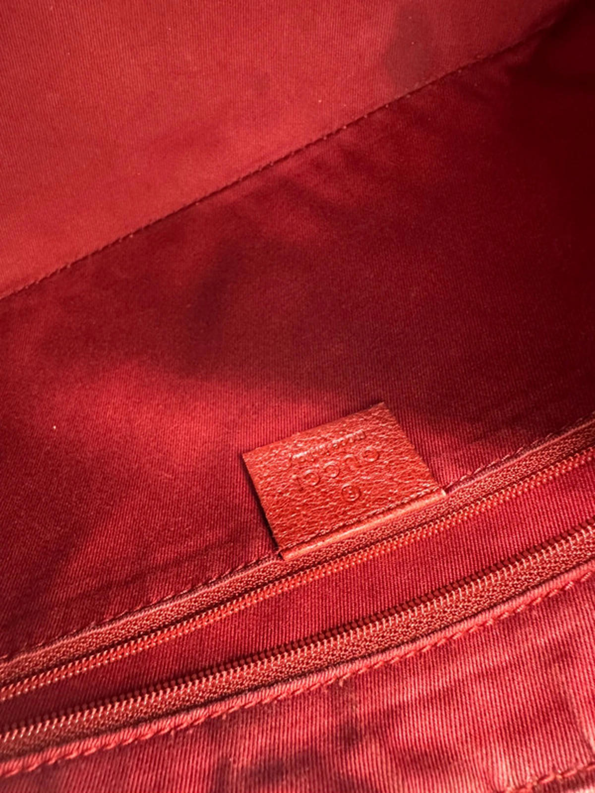Vintage Gucci Red GG Monogram Mini Jackie Hobo