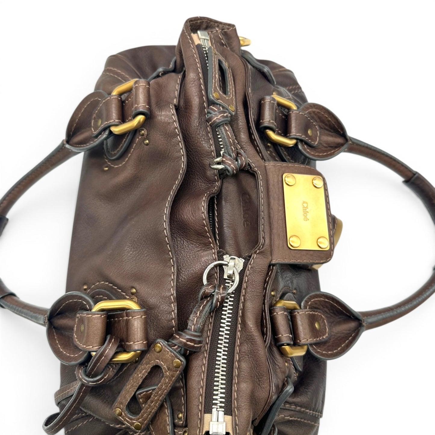 Chloé Paddington Handtasche aus rotem Leder
