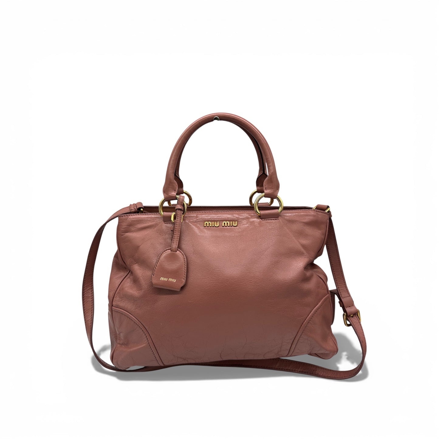 Sac à main vintage Miu Miu en cuir nappa réversible