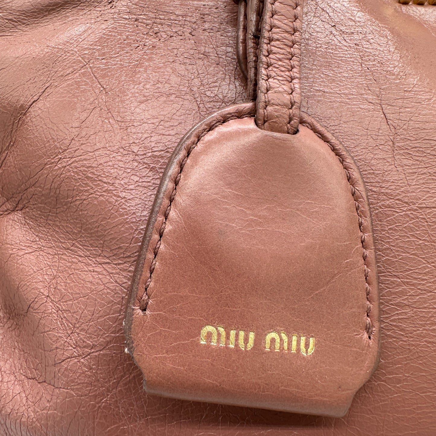 Sac à main vintage Miu Miu en cuir nappa réversible