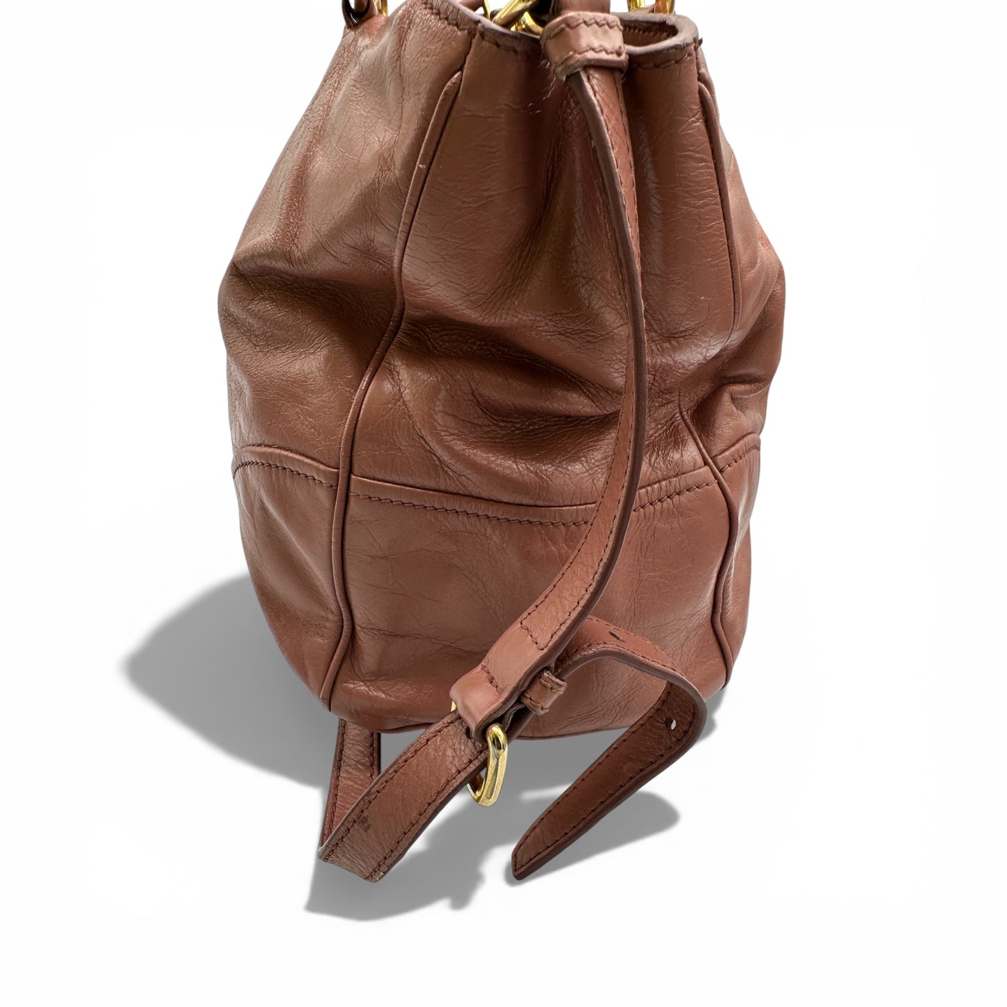 Sac à main vintage Miu Miu en cuir nappa réversible