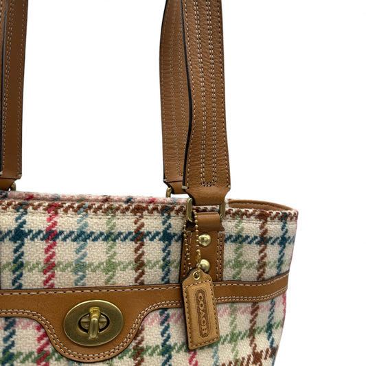 Vintage Coach F13985 Hampton Tattersall Shoulder Bag