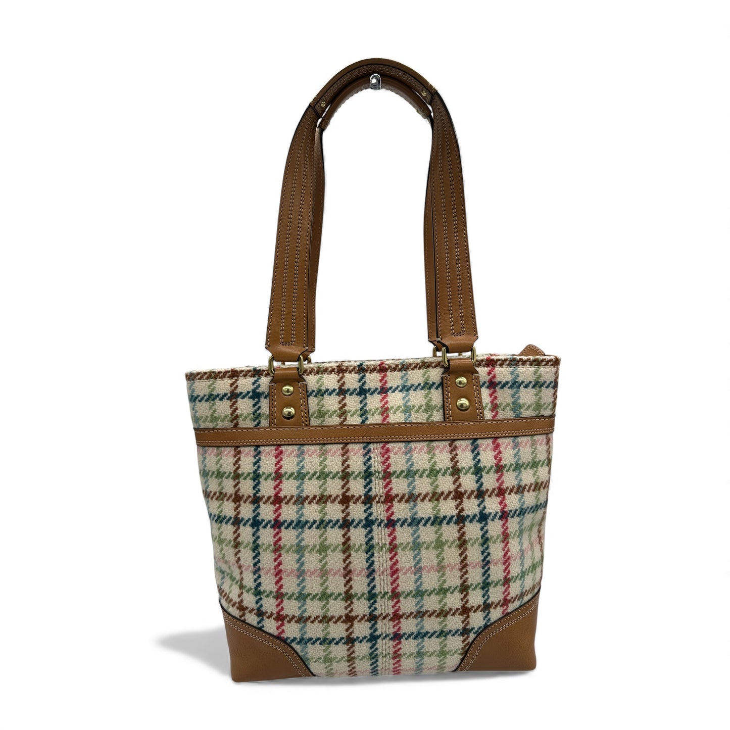 Vintage Coach F13985 Hampton Tattersall Shoulder Bag