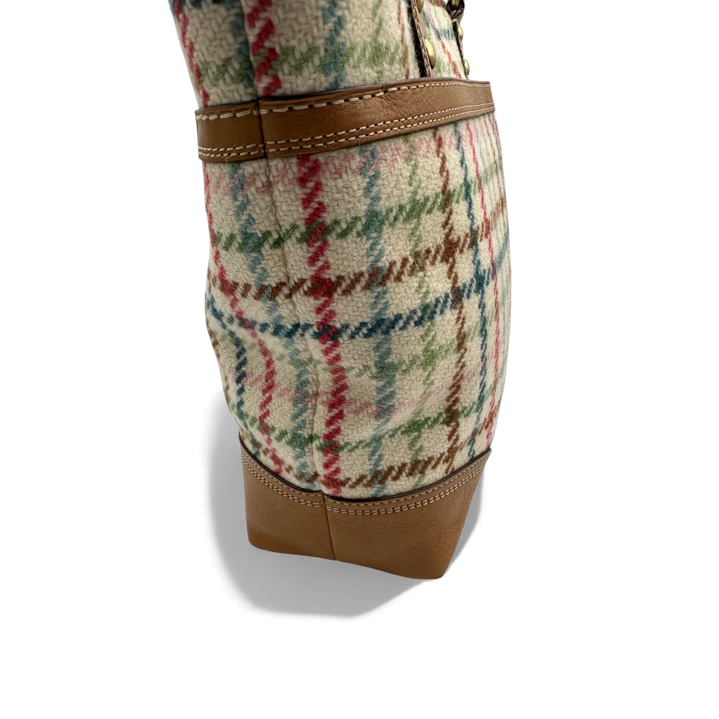 Vintage Coach F13985 Hampton Tattersall Shoulder Bag