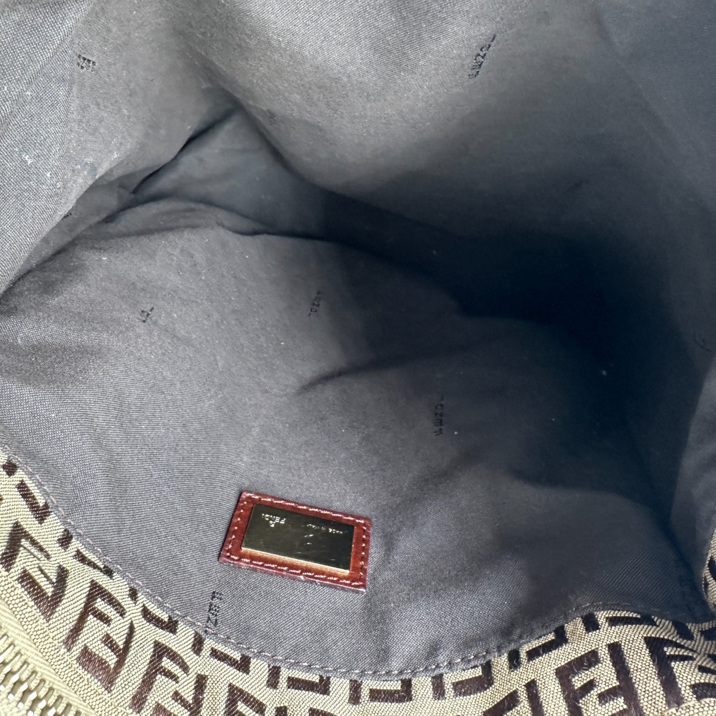 Vintage Fendi Zucchino Large Tote Shoulder Bag